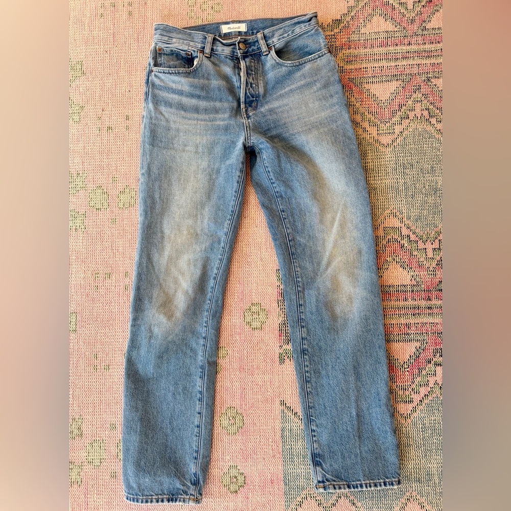 Madewell longline Straight Jeans in Light Blue